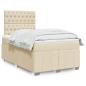 Preview: ARDEBO.de - Boxspringbett mit Matratze Creme 120x190 cm Stoff