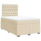 Preview: Boxspringbett mit Matratze Creme 120x190 cm Stoff