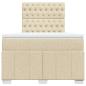 Preview: Boxspringbett mit Matratze Creme 120x190 cm Stoff