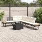Preview: 2-tlg. Garten-Sofagarnitur mit Kissen Schwarz Poly Rattan Glas