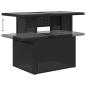 Preview: 2-tlg. Garten-Sofagarnitur mit Kissen Schwarz Poly Rattan Glas