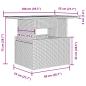 Preview: 2-tlg. Garten-Sofagarnitur mit Kissen Schwarz Poly Rattan Glas