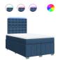 Preview: Boxspringbett mit Matratze Blau 120x190 cm Stoff
