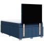 Preview: Boxspringbett mit Matratze Blau 120x190 cm Stoff