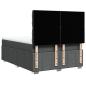 Preview: ARDEBO.de - Boxspringbett mit Matratze Dunkelgrau 140x190 cm Stoff