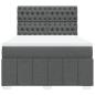Preview: Boxspringbett mit Matratze Dunkelgrau 140x190 cm Stoff