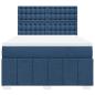 Preview: Boxspringbett mit Matratze Blau 160x200 cm Stoff