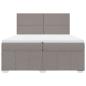 Preview: Boxspringbett mit Matratze Taupe 200x200 cm Stoff