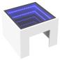 Preview: Nachttisch mit Infinity-LED Weiß 40x40x30 cm