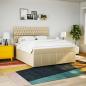 Preview: Boxspringbett mit Matratze Creme 200x200 cm Stoff