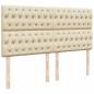Preview: Boxspringbett mit Matratze Creme 200x200 cm Stoff
