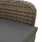 Preview: 9-tlg. Garten-Bistro-Set mit Kissen Grau Poly Rattan