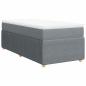 Preview: Boxspringbett mit Matratze Hellgrau 80x200 cm Stoff
