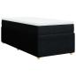 Preview: Boxspringbett mit Matratze Schwarz 80x200 cm Stoff