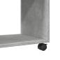 Preview: Beistelltisch mit Rollen Betongrau 70x35x60 cm Holzwerkstoff
