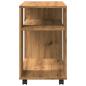 Preview: Beistelltisch mit Rollen Artisan-Eiche 70x35x60cm Holzwerkstoff