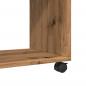 Preview: Beistelltisch mit Rollen Artisan-Eiche 70x35x60cm Holzwerkstoff