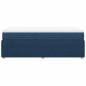 Preview: Boxspringbett mit Matratze Blau 80x200 cm Stoff