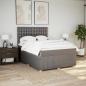 Preview: Boxspringbett mit Matratze Taupe 140x190 cm Stoff