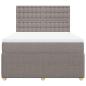 Preview: Boxspringbett mit Matratze Taupe 140x190 cm Stoff