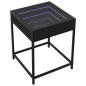 Preview: Nachttisch mit Infinity-LED Schwarz 40x40x51 cm