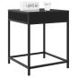 Preview: Nachttisch mit Infinity-LED Schwarz 40x40x51 cm