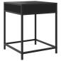 Preview: Nachttisch mit Infinity-LED Schwarz 40x40x51 cm