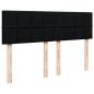 Preview: ARDEBO.de - Boxspringbett mit Matratze Schwarz 140x190 cm Stoff