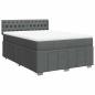 Preview: Boxspringbett mit Matratze Dunkelgrau 140x190 cm Stoff