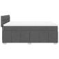 Preview: Boxspringbett mit Matratze Dunkelgrau 140x190 cm Stoff