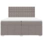 Preview: Boxspringbett mit Matratze Taupe 200x200 cm Stoff