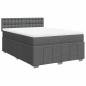 Preview: Boxspringbett mit Matratze Dunkelgrau 140x190 cm Stoff