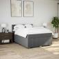 Preview: Boxspringbett mit Matratze Dunkelgrau 140x190 cm Stoff
