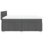 Preview: Boxspringbett mit Matratze Dunkelgrau 140x190 cm Stoff