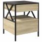 Preview: Nachttisch mit Infinity-LED Sonoma-Eiche 40x40x51 cm