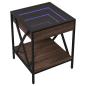 Preview: Nachttisch mit Infinity-LED Braun Eichen-Optik 40x40x49 cm