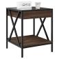 Preview: Nachttisch mit Infinity-LED Braun Eichen-Optik 40x40x49 cm