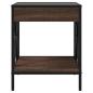 Preview: Nachttisch mit Infinity-LED Braun Eichen-Optik 40x40x49 cm