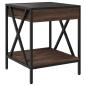 Preview: Nachttisch mit Infinity-LED Braun Eichen-Optik 40x40x49 cm