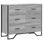 Preview: Kommode Grau Sonoma 91x35,5x74,5 cm Holzwerkstoff