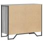 Preview: Kommode Grau Sonoma 91x35,5x74,5 cm Holzwerkstoff