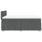 Preview: Boxspringbett mit Matratze Dunkelgrau 140x200 cm Stoff