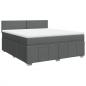 Preview: Boxspringbett mit Matratze Dunkelgrau 180x200 cm Stoff