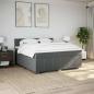 Preview: Boxspringbett mit Matratze Dunkelgrau 180x200 cm Stoff