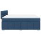 Preview: Boxspringbett mit Matratze Blau 180x200 cm Stoff