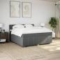 Preview: Boxspringbett mit Matratze Dunkelgrau 180x200 cm Stoff