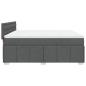 Preview: Boxspringbett mit Matratze Dunkelgrau 180x200 cm Stoff