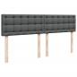 Preview: Boxspringbett mit Matratze Dunkelgrau 180x200 cm Stoff
