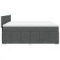 Preview: Boxspringbett mit Matratze Dunkelgrau 200x200 cm Stoff