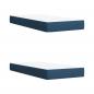 Preview: Boxspringbett mit Matratze Blau 200x200 cm Stoff